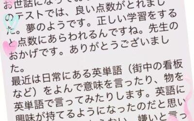 『正しい学習をすると、点数にあらわれるんですね』